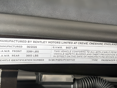 2026 Bentley Continental GT V8