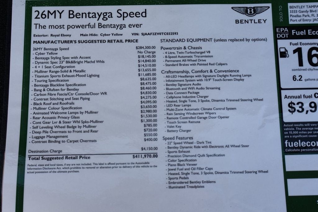 2026 Bentley Bentayga Base