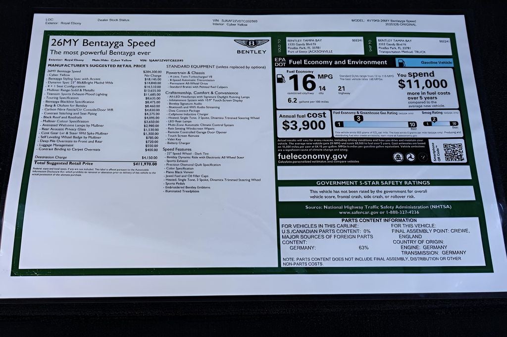2026 Bentley Bentayga Base