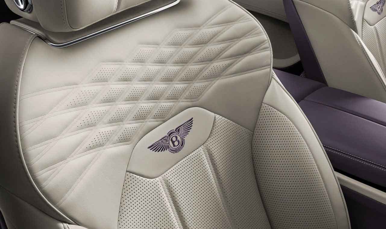 Exclusive diamond quilting pattern throughout.